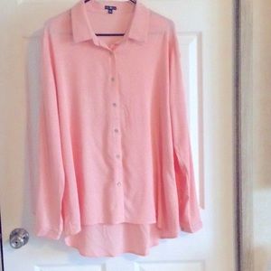 Beautiful Crepe Pink Blouse NWOT